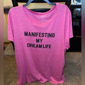 Torrid Pink Slogan Tee